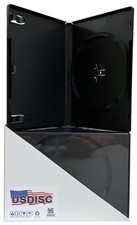 100 USDISC DVD Cases Standard 14mm Premium, Single 1 Disc (Black) Lot picture