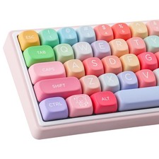 PBT MOA Keycap Cute Gummy Bear Rainbow Candy Custom Keycaps Set Gaming picture