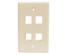 Universal Wall Plates, 4 Port - 2¾ (W) x 4½ (H) - Ivory picture