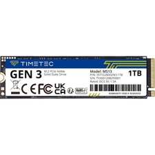 Timetec 1TB SSD NVMe PCIe Gen3x4 8Gb/s M.2 2280 3D NAND High 1TB, Black picture