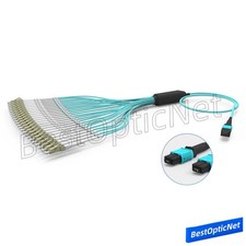 MPO to 24 LC OM3 24 Core Breakout Fan Fiber Optic Patch Cord Branch jumper Cable picture