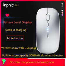 INPHIC Rechargeable 2.4G Optical Wireless Mouse Cordless Mice USB Nano Receiver picture