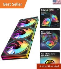 Prism6 MAX X3 120mm ARGB PC Case Fan - 3-Sided Infinite Mirror & Axis Infinit... picture