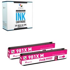 CMYi 2PK Compatible 981X Magenta Ink Cartridges for HP PageWide Managed E55650dn picture