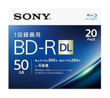 20disc Sony 4x Blu-ray 50GB BD-R DL Inkjet Printable Blank Disc 20BNR2VJPS4 NEW picture