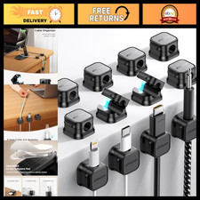 12 Pack Magnetic Cable Clips - Adhesive Cord Organizer for Wire Management picture