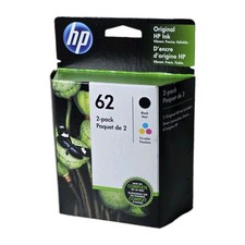 GENUINE HP 62 Black & Tri-Color Ink Cartridges N9H64FN ENVY 5540 SEALED Box picture
