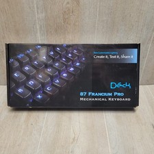 Deck 87 Francium Pro Gaming Keyboard Brown Cherry Mx Key Mechanical USB Light Up picture