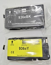 Lot of 2 -  936eBK Ink Black & 936eY Yellow Cartridges OfficeJet Pro 9125e/9135e picture