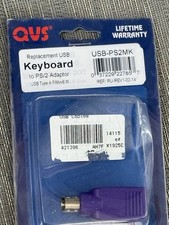 QVS Adapter USB Type-A Female to PS/2 Male Purple 1:1 Connection USB-PS2MK picture