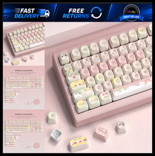 Cute Pink Meow PBT Keycaps for Mechanical Keyboard - Adorable Cat Design picture