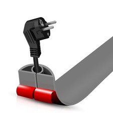 Floor Cord Cover Self Adhesive Cord Hider,3.3FT Cable Management, Extension S... picture