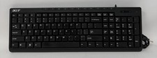 Acer model SK-9621 Wired USB Slim Black Desktop Keyboard Tested /Works picture