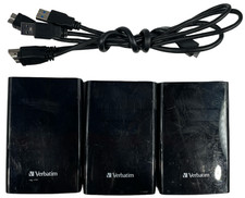 [Lot of 3] Verbatim SNG500GB External Hard Drives w/Power Cord -Tested Working picture