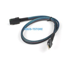 50cm SlimSAS SFF-8654 4i to SFF-8087 Mini SAS Server Hard Drive Data Cable picture