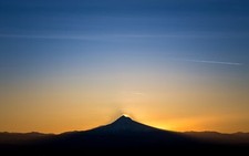 Landscape mountains sunset nature dark sky Custom Gaming Mat Desk picture