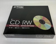 TDK CD-RW 700Mb 80 min 152X NEW 10-Piece Box picture