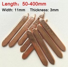2pcs length50-400mm Copper Flat Heat Pipe Cooling Laptop CPU GPU Heatsink 11x3mm picture