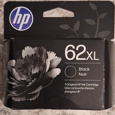 HP 62XL BLACK GENUINE INK CARTRIDGE EXP DEC/2027+ BRAND NEW FACTORY SEALED. picture