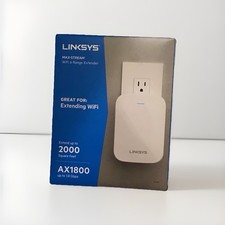 Linksys RE7350 AX1800 Max Stream WiFi 6 Range Extender Dual Band White Plug-in picture