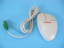 Compaq HP Logitech M-S38 PS/2 Three Button Wired Ball Mouse Cleaned Tested picture