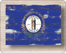 State Flag Of Kentucky Mousepad 7 x 9  Distressed Art Photo mouse pad picture