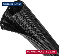 Split Wire Loom Tubing, Cable Protector Sleeve, Braided Cable Management for TV/ picture