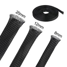 3M PET Expandable Braided Wire Sleeve Cable Protector Black Cord Cover picture