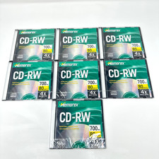 Memorex CD-RW 700MB 80min 4x Rewritable Disc Lot of 7 Blank Media Sealed NEW picture