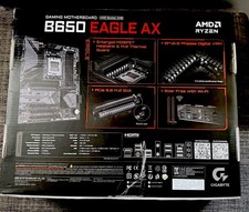 GIGABYTE B650 EAGLE AX ATX Gaming Motherboard AM5 DDR5 Wi-Fi 6E PCIe 4.0 Black picture
