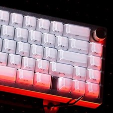 Jelly Keycaps 2.0 Shine Through Crystal Clear PC ABS ASA Profile White picture