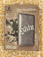 Iomega Skin Hard Drive 500GB Ego Skin Knock Out #35104 Silver Cool Rare New Look picture