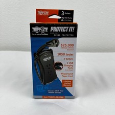 Tripp Lite TRAVELER Mobile Surge Protector 3 Outlets 2 USB Ports 1050 Joules picture