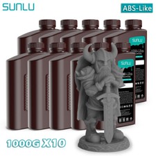 10*1KG SUNLU ABS-Like Fast Curing 3D Printer Resin Dark Gray LCD/SLA Toughness picture