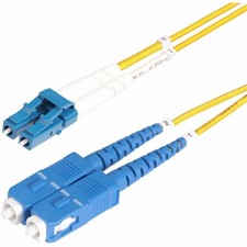 StarTech 20m (65.6ft) LC to SC (UPC) OS2 Single Mode Duplex Fiber Optic Cable picture