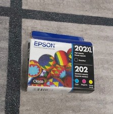 Genuine Epson 202XL Black & 202 Cyan Magenta Yellow Ink Cartridges Dated 12/27+Q picture
