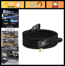 USB-C extension Cable 90 degree long 6.6FT Compatible with Thunderbolt 5/4/3 picture