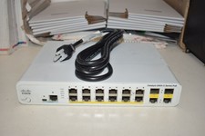 CISCO WS-C2960C-12PC-L 14 PORT L2 SWITCH 12xPOE+ FAST ETHERNET 2x GIGABIT 124W picture