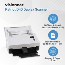 Visioneer Patriot D40 Duplex Scanner VA Gov Surplus Unit Only S/N 1BSUA21216 picture