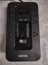 W BOX TECHNOLOGIES 8-Outlets UPS with 1 USB, 625 VA/390W READ NOTES Dead Battery picture