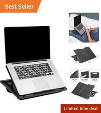 Travel-Friendly Adjustable Lap Desk with Cushions - Ideal for Study & Leisure picture