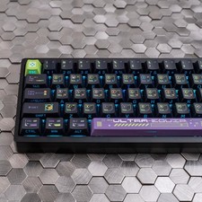 129 Keys PBT Keycap Set Cyberpunk ShineThrough Cherry Profile Dye Sub picture