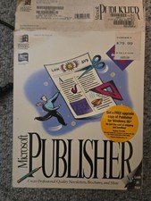 Microsoft Publisher Windows 3.5” Floppy Disks Software Version 2.0 Vintage W Box picture