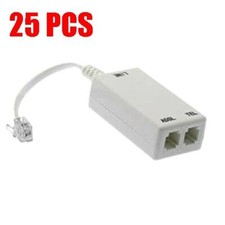 25x ADSL ADSL2 DSL Modem Telephone Phone Fax InLine Splitter Filter Network RJ11 picture