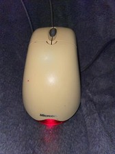 Genuine Microsoft Off White Wheel Mouse Optical X05-87477 USB SEE DESCRIPTION picture