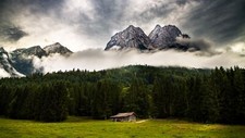 Landscape mountains forest Custom Gaming Mat Desk picture
