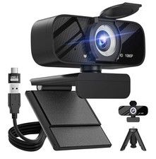 Gohero Cámara web Full HD 1080,color negro, con cubierta de privacidad. picture