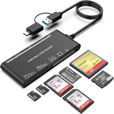 Lector de tarjetas multiple USB C USB 3.0 para tarjetas SD CF Micro SD XD y MS picture