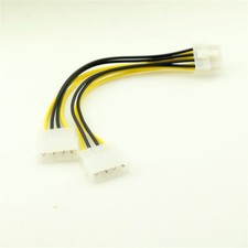 10x ATX 8Pin EPS12V to 2x4 Pin Molex Male Motherboard Power Supply Adapter Cable picture