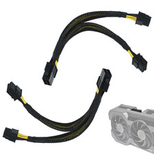 2-Pack Pcie 8 Pin to Dual 8 Pin Power Adapter, Pcie Splitter Cable picture